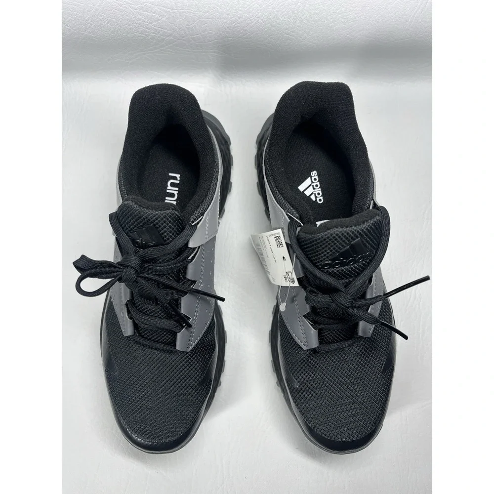 Adidas Vigor Bounce Shoes Size 4 Black Gray B42320 Athletic Lace Up